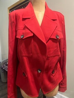 Cabi Women’s Red Button-Front Jacket